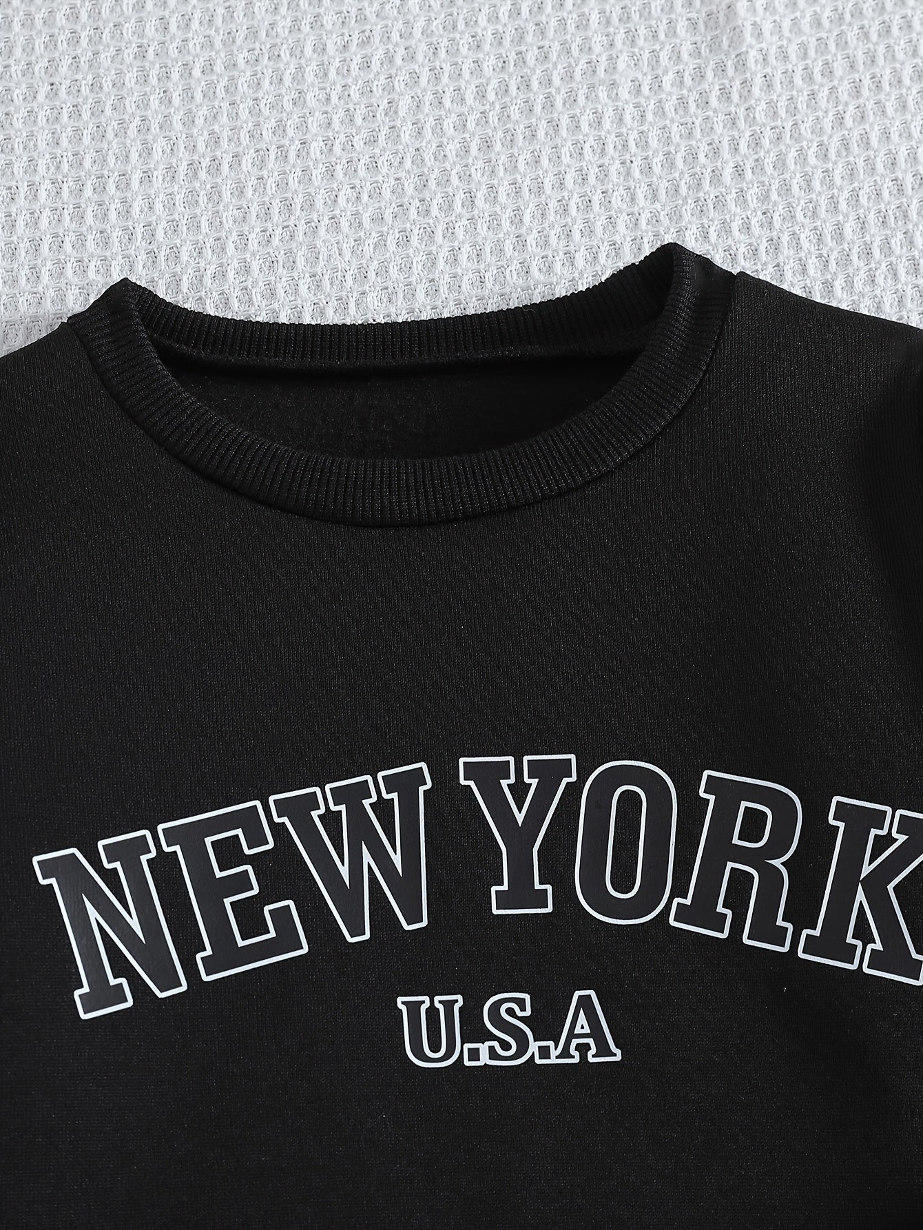 Girls' Letter Print Round Neck Long Sleeve Thick Fleece-Lined Sweatshirt + Letter Print Thick Fleece-Lined Cargo Pants with Side Pockets Fashion Set, Perfect for Outdoor, Thick Fleece-Lined, Sweater Pants, Sweatshirt And Pant