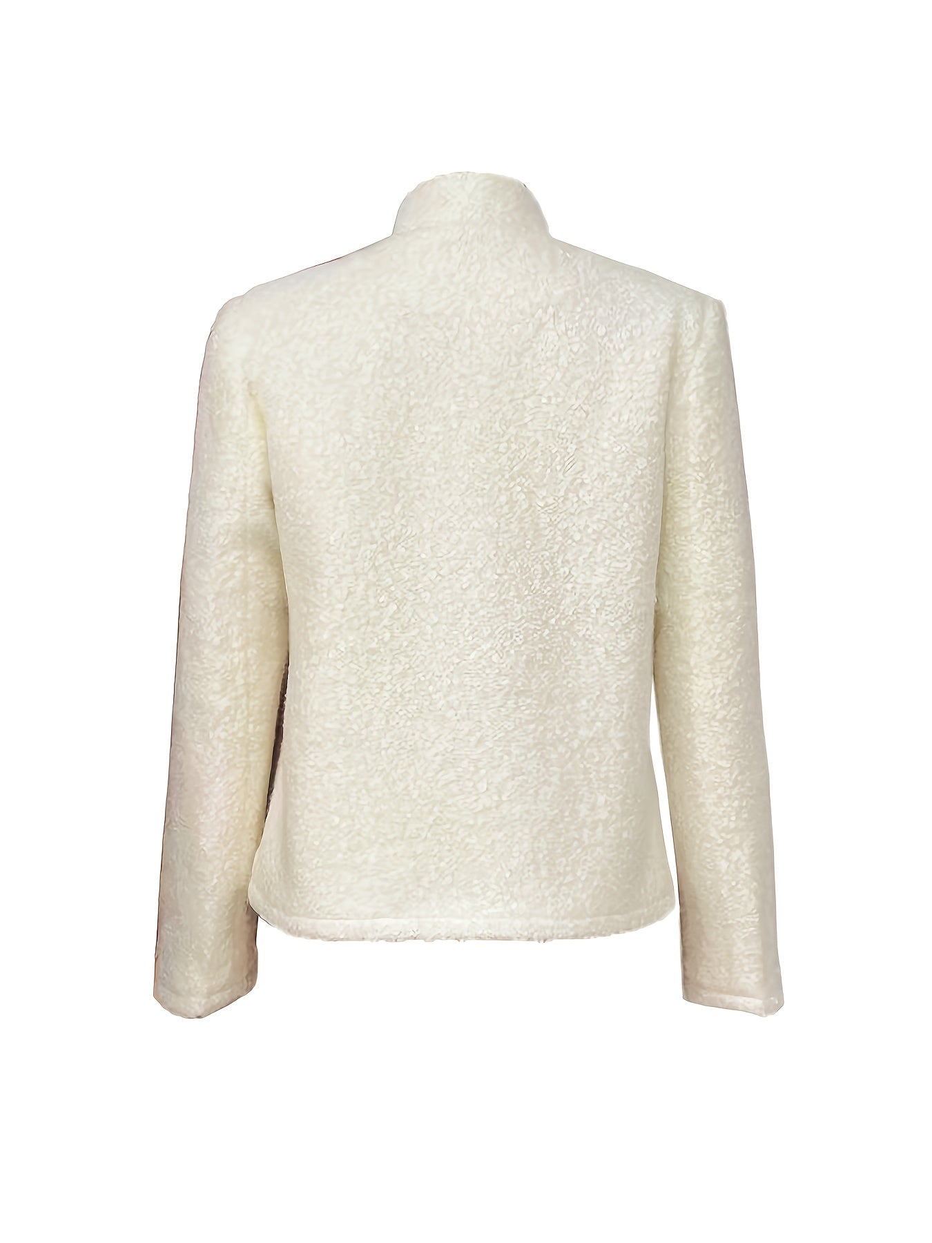 Women's Elegant Autumn/winter Long-sleeved Jacket with a Small Stand-up Collar and Double Buttons, in a Delicate, Feminine Style.(Single-piece Jacket Coat)