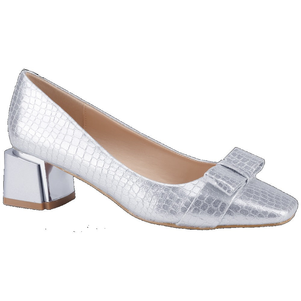 Versatile Women's Square-Toe Bow Pumps - All-Season Low Block Heel Work Shoes with Anti-Slip Sole & Cushioned Insole, Perfect for Business Casual Daily Outfits