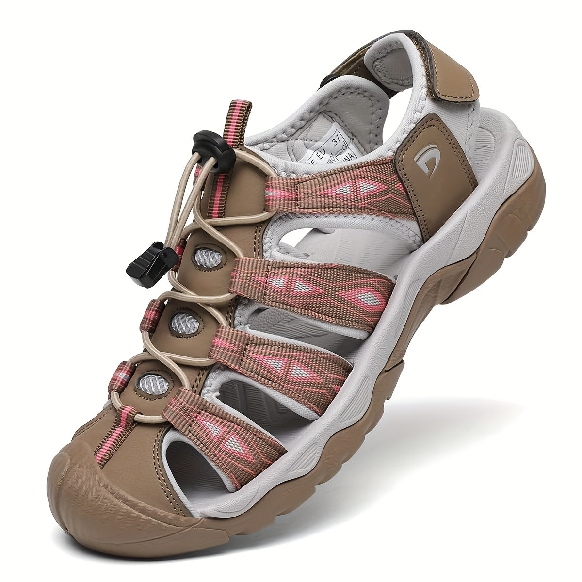 Women's Turquoise/Black Quick-Dry Hiking Water Shoes - Adjustable Bungee Closure, Arch & -Skid Sole, All-Terrain Outdoor Sandals with Mary Jane Strap (Lace-Up) for Beach, Camping, River Trekking - Cushioned /Rubber Footbed