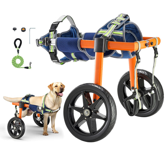 VEVOR Dog Wheelchair for Back Legs, Lightweight 2 Wheels Pet Wheelchair, Height, Width & Length Adjustable, Dog Cart with Shock-Absorbing Wheels, for Injured, Disabled Dogs 35-48 lbs / 48-88 lbs, Medium/Large-Size