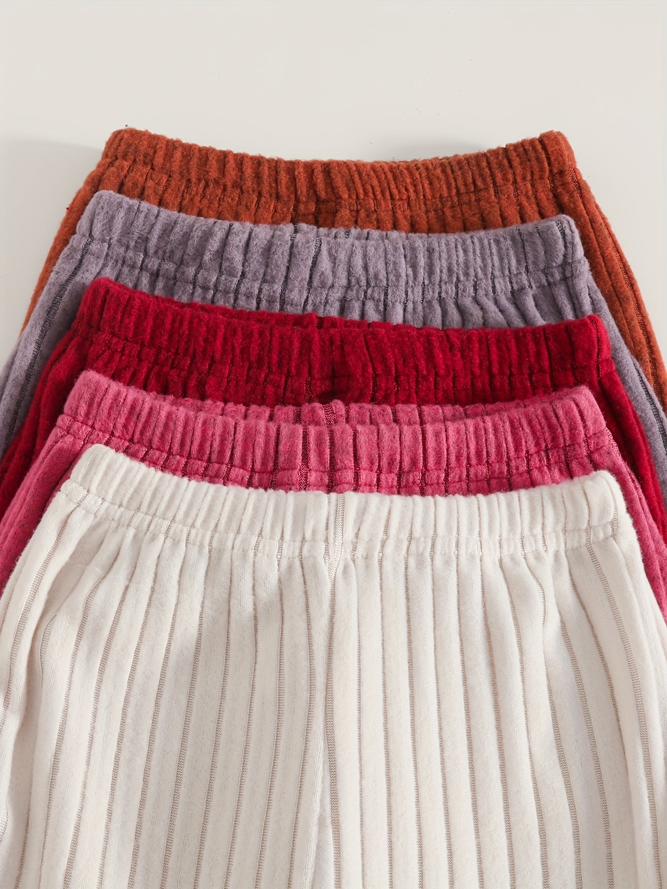 [Girls' Casual Sportswear Set] 10pcs Girls' Casual Sportswear Set with Solid Ribbed Long Sleeve Shirts and Flared Pants, Suitable for Daily Wear, Outdoor Activities, and Dance, Perfect for Outdoor