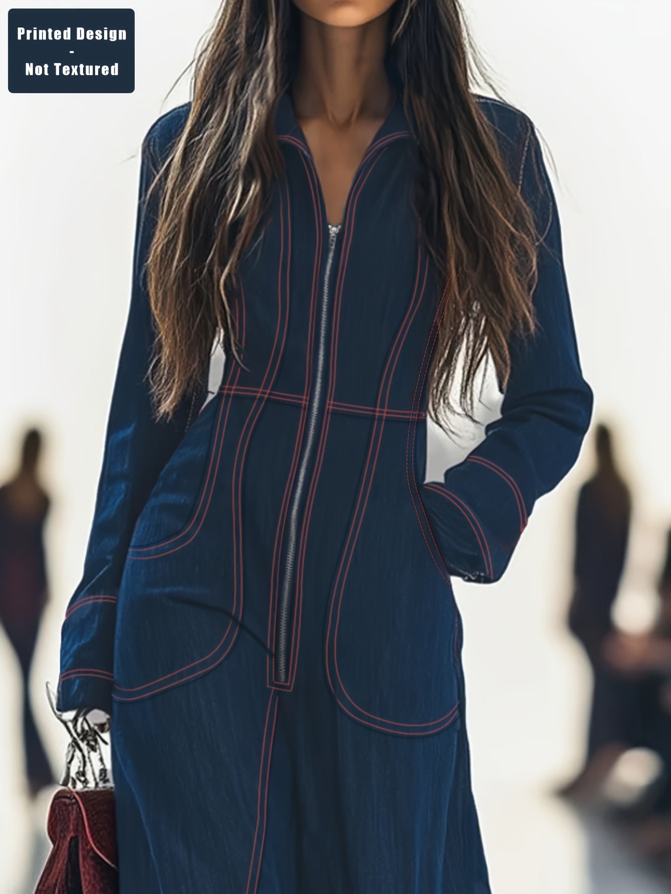 [Printed Design Jumpsuit] Vintage Casual Wide-Leg Jumpsuit | Printed Design – Not Textured Loose