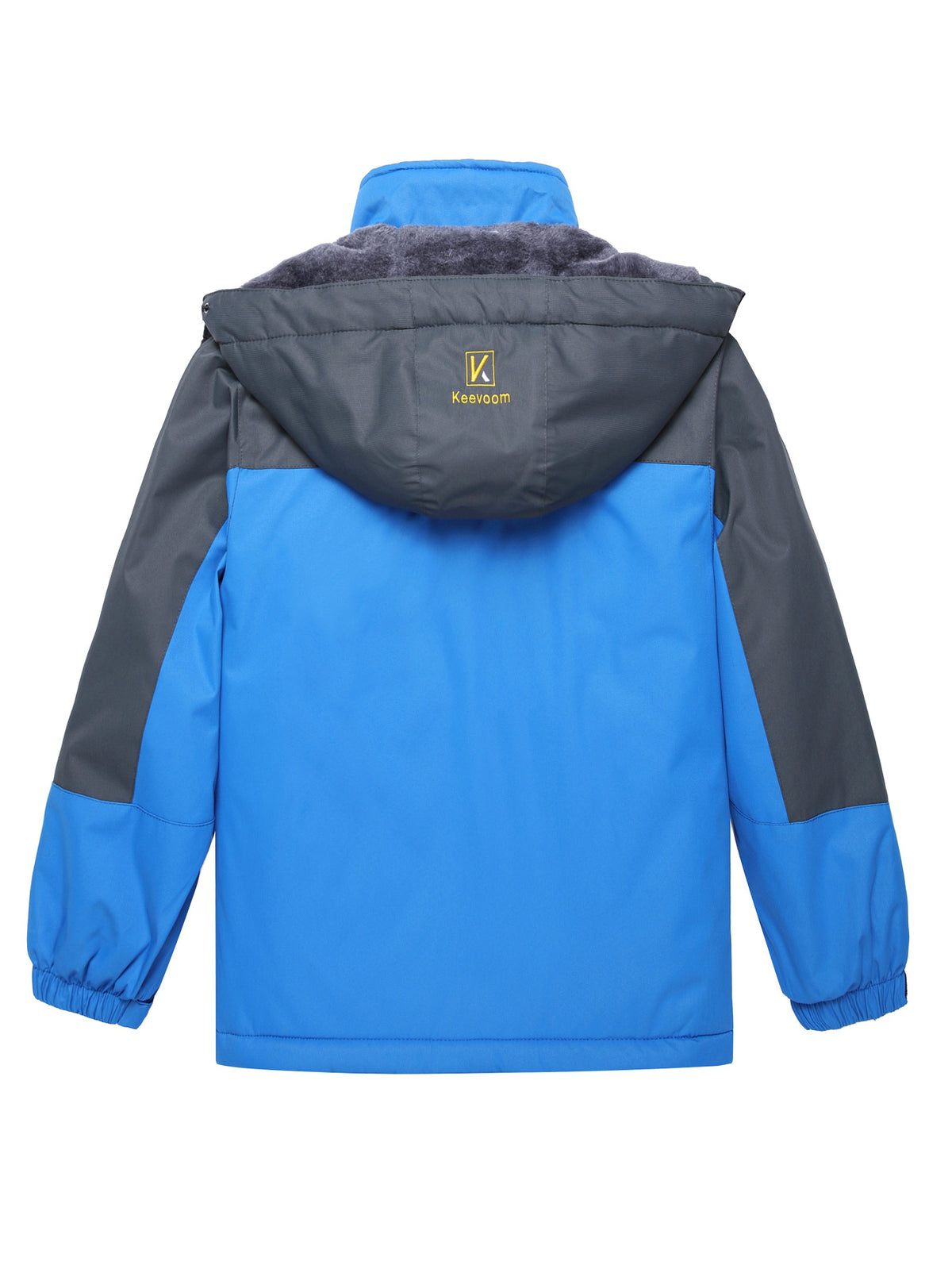Boys' High Quality Windproof Ski & Snowboard Jacket with Hood - Thermal Insulated Winter Coat, Full-Zip Closure, Adjustable & Removable Hood, Elastic Cuffs, Shell & Filling, Blue/Black for Skiing, Snowboarding, Outdoor Winter