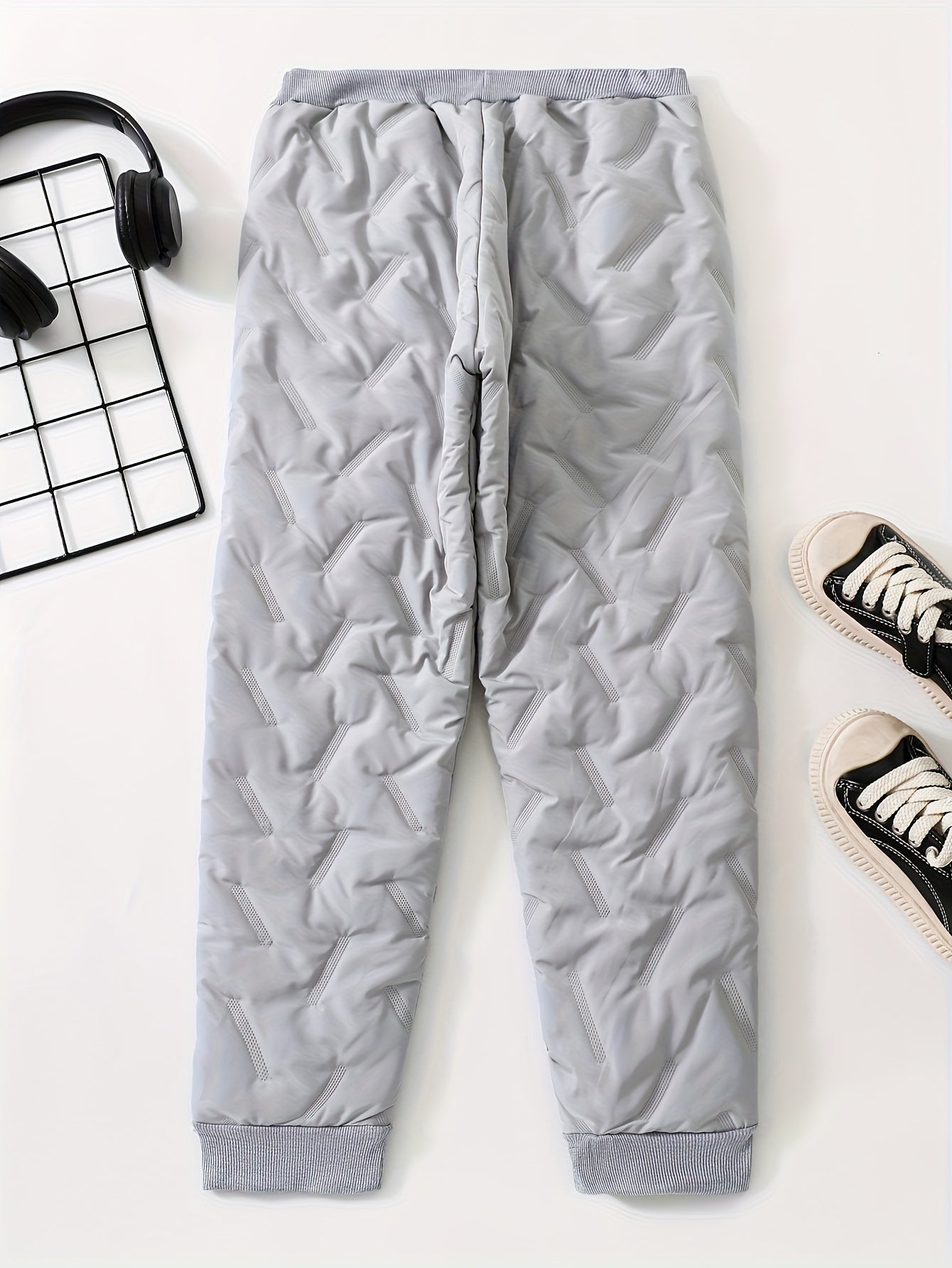 DREAMY DRESSES Boys' Fleece Pants / Lightweight Winter Snow Pants with Elastic Waist & Piping, Black Fleece-Like Texture / Hand Washable Kids Thermal Trousers for Skiing, Outdoor Play & Cold Weather ( &), Perfect for Outdoor