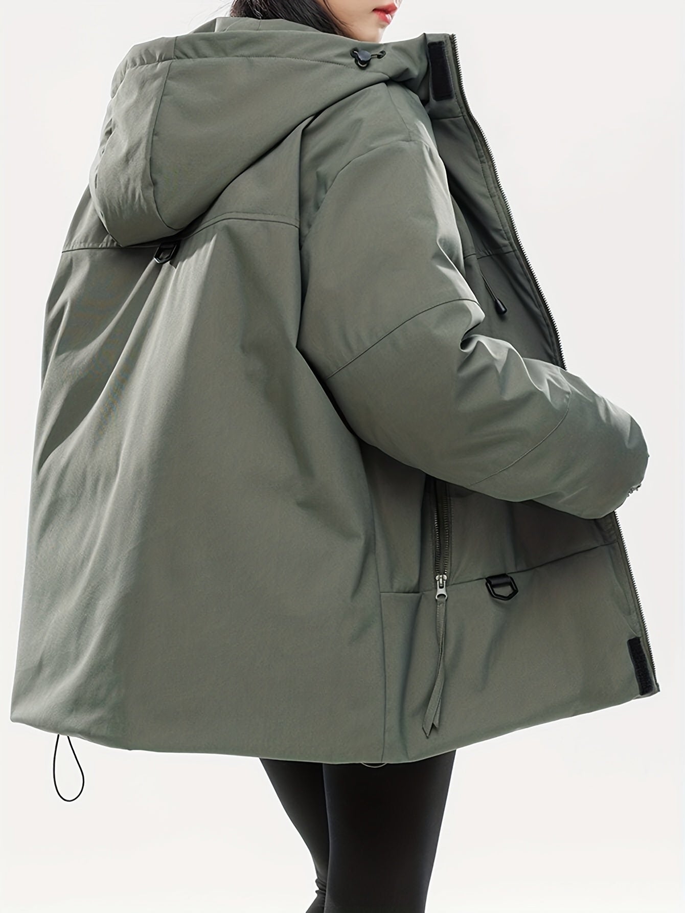 2025 Winter New Style Duck Down Workwear Fashion Couple Warm Thick Unisex Down Jacket, Cold Weather Gear, Outdoor Warmth, Streetwear Style, Oversized Fit, Highquality Fabric, Long Sleeve Jacket, Warm Coat, Outdoor Enthusiasts