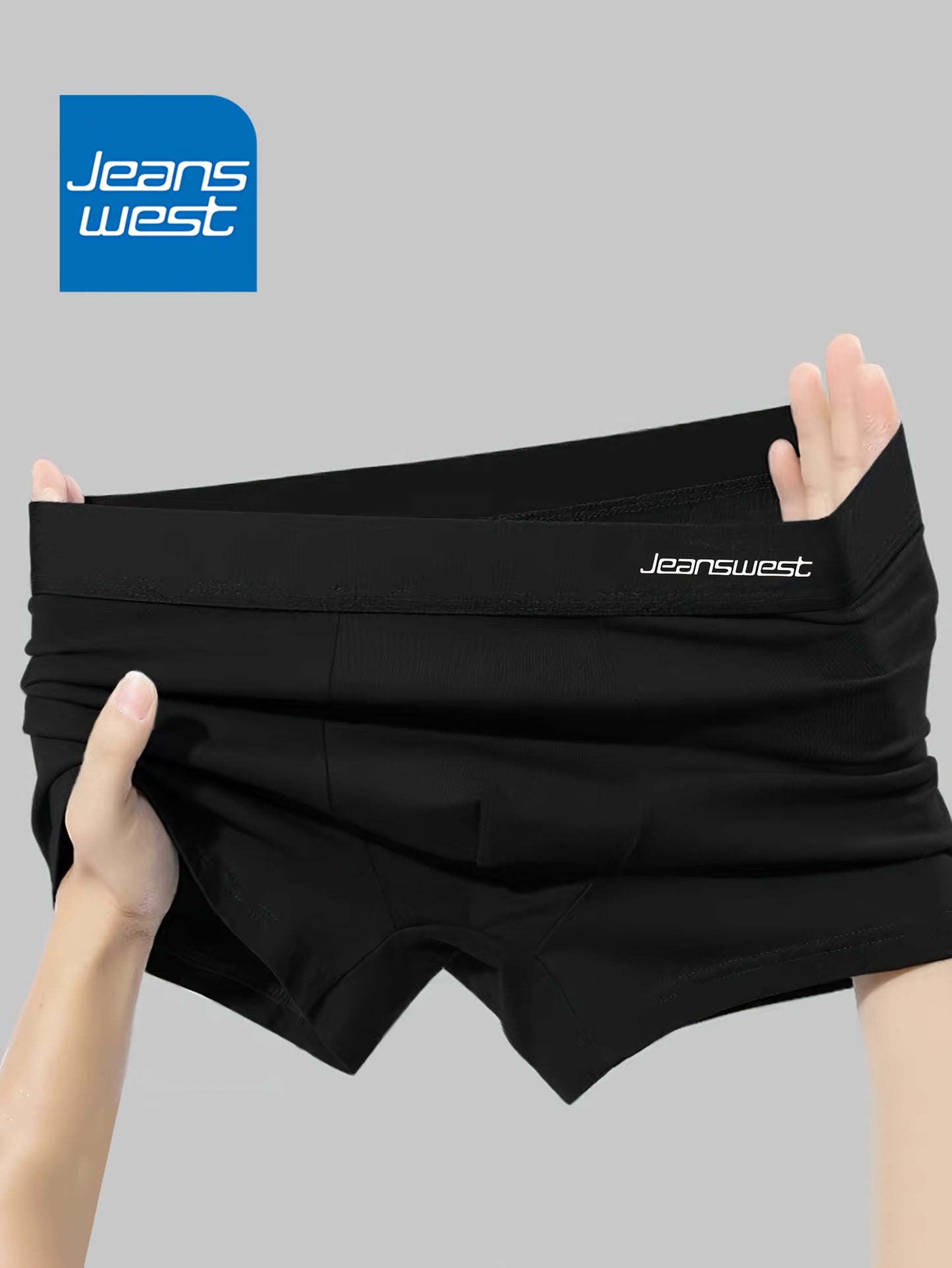 [JEANSWEST Men's Underwear] JEANSWEST Men's Underwear - 10pcs Y Fiber Fabric Boxer Briefs - Comfortable, Breathable, Classic Black, Stylish and Simple
