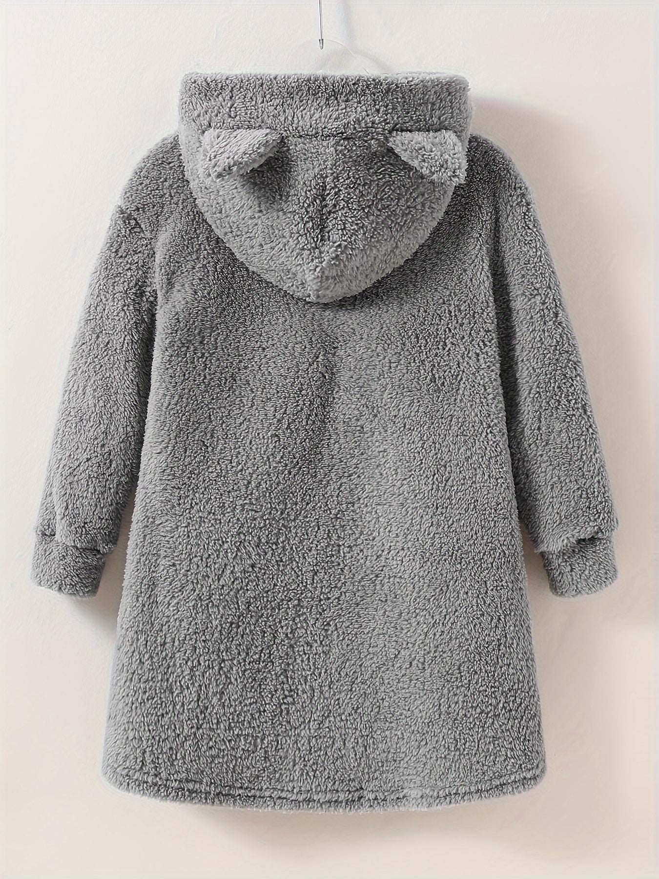 [Cute Sweatshirts for Teens] Cozy Fleece Hooded Sweatshirt for Girls - Soft Plush Cat Print Pullover, Long Sleeve Winter Jacket, Casual Everyday & Outdoor Wear, Playful Design, Comfortable Teen Clothing
