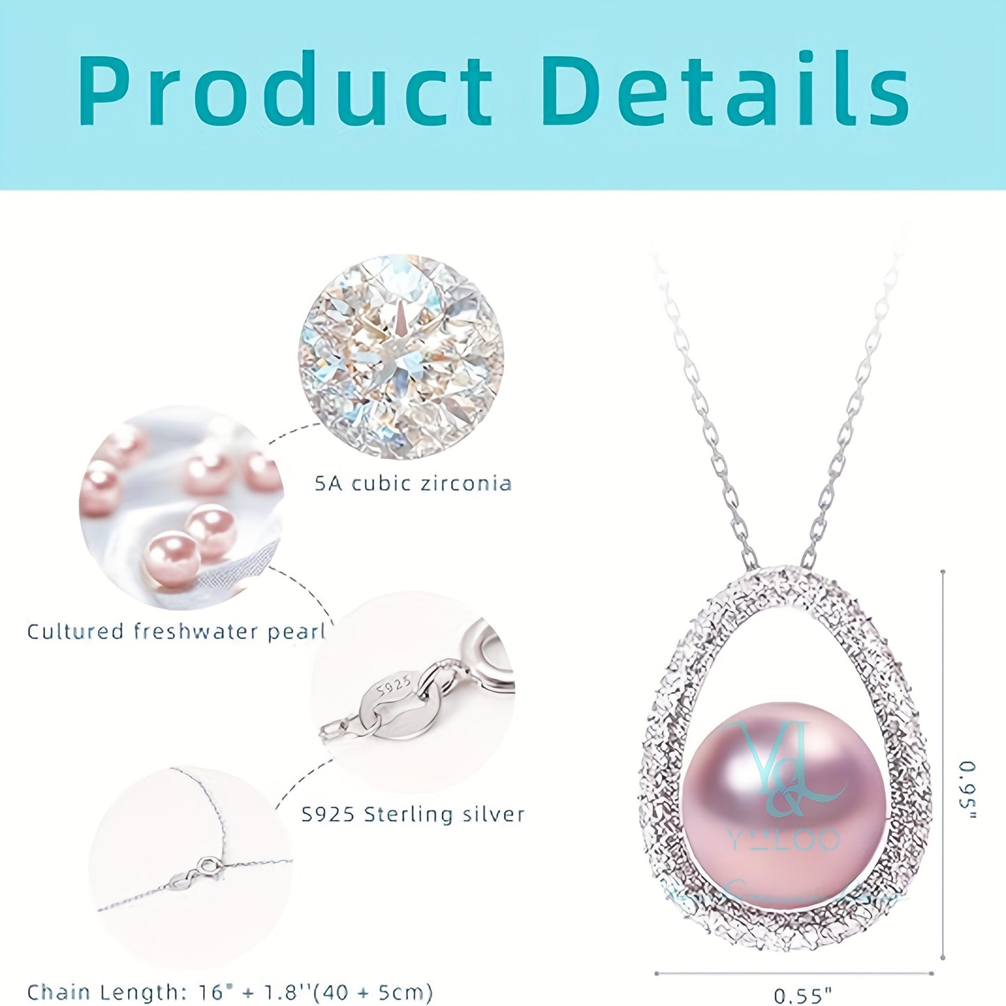 Natural Freshwater Edison Pink and Purple Pearl Pendant, 12-13mm, 5A Grade Synthetic Zirconia, S925 Silver, 1.8g, Free Pair of Pearl Earrings, Women'S Fashion Pendant Necklace