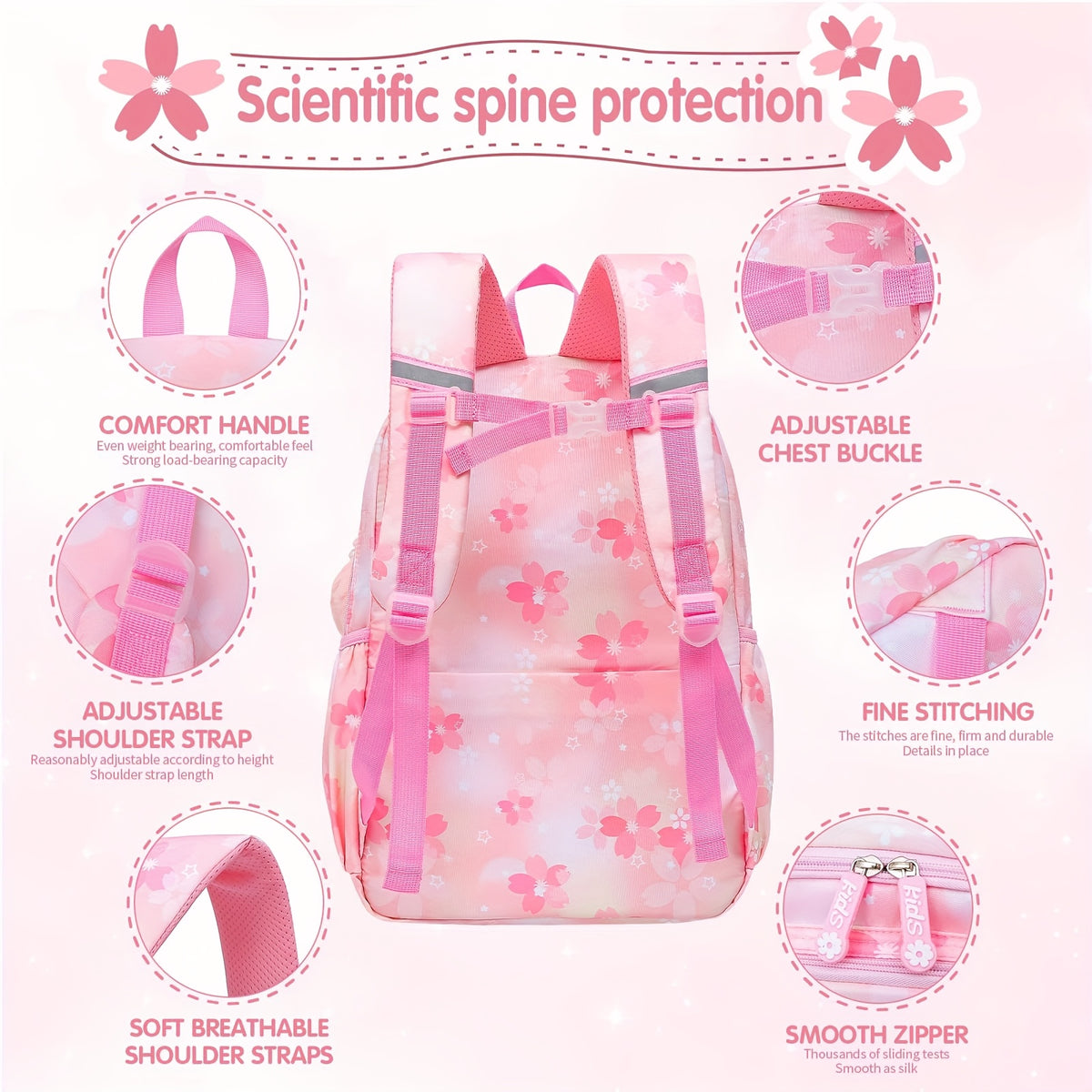 For My Melody Cartoon Shoulder Bag Quicksand Effect Cute Student Schoolbag Travel Backpack New Semester Gift Gift 1 Plush Pendant 2 Badges And Stationery Set Outdoor Camping Hiking Ultra-lightweight Equipment Travel Essential