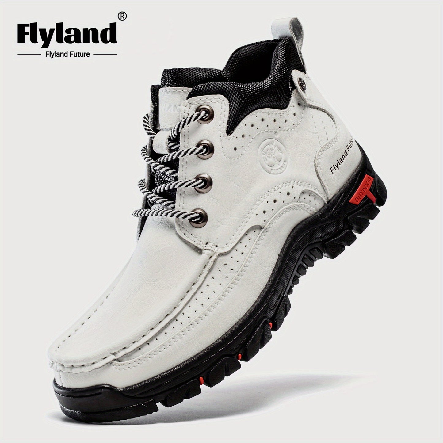 FLYLAND Men's Fashion Vintage Classical Genuine Leather Handmade Chukka Boots Daily Casual Work Office Shoes