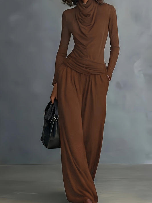 [ZLLZ Comfortable Set] ZLLZ - 2026 New European and American Relaxed Style High-Elasticity Comfortable Set with Piled Collar