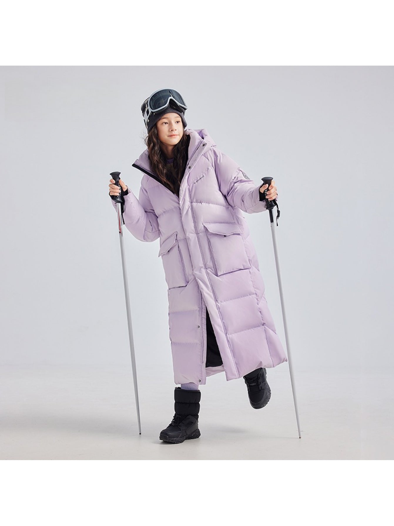 Girls Long Winter Coat Children's Autumn And Winter New Extremely Cold Long Jacket for Boys And Girls, Over-the-Knee Hooded Warm Coat for Older Children Boys And Girls Winter Coats Christmas Warm Coats