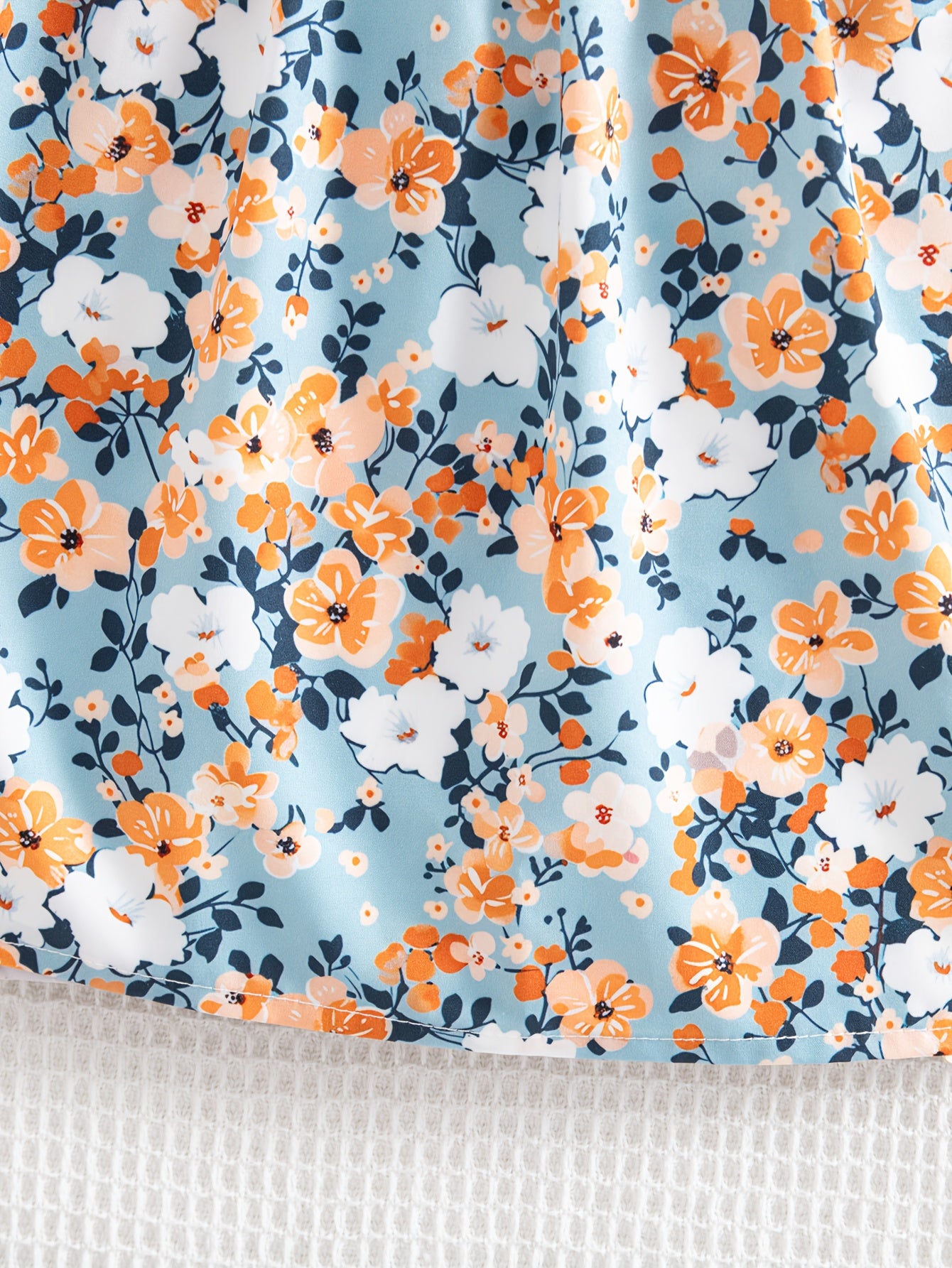 Girls' Long Sleeve Floral Print A-Line Dress with Belt - Pastoral Style Knit Patchwork Skirt, Round Neck Winter Warmth, Machine Washable Cozy Dress for Parties, Everyday & Vacation | Spring/Fall/Winter Outfits with Ruffled He