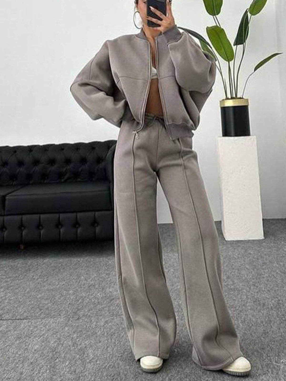 Trending Two Piece Set- Street Style Cardigan& Pants Women's Fall Winter Must-Have