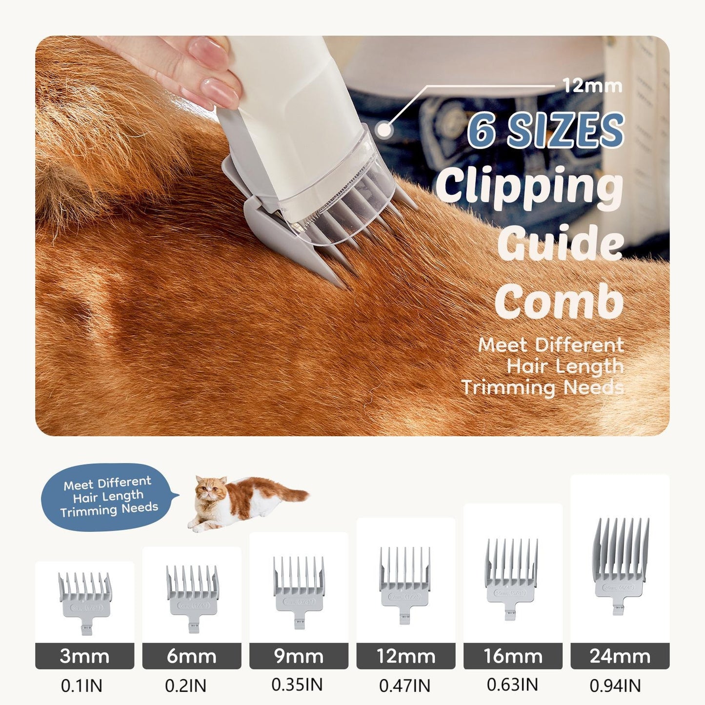 Professional Pet Grooming Vacuum Kit with Cordless Low Noise Dog Clippers, 2.5L Cup, 3 Suction Modes, and 5 Groomer Tools for Cats, Dogs and Other Animals Hair Trimmer