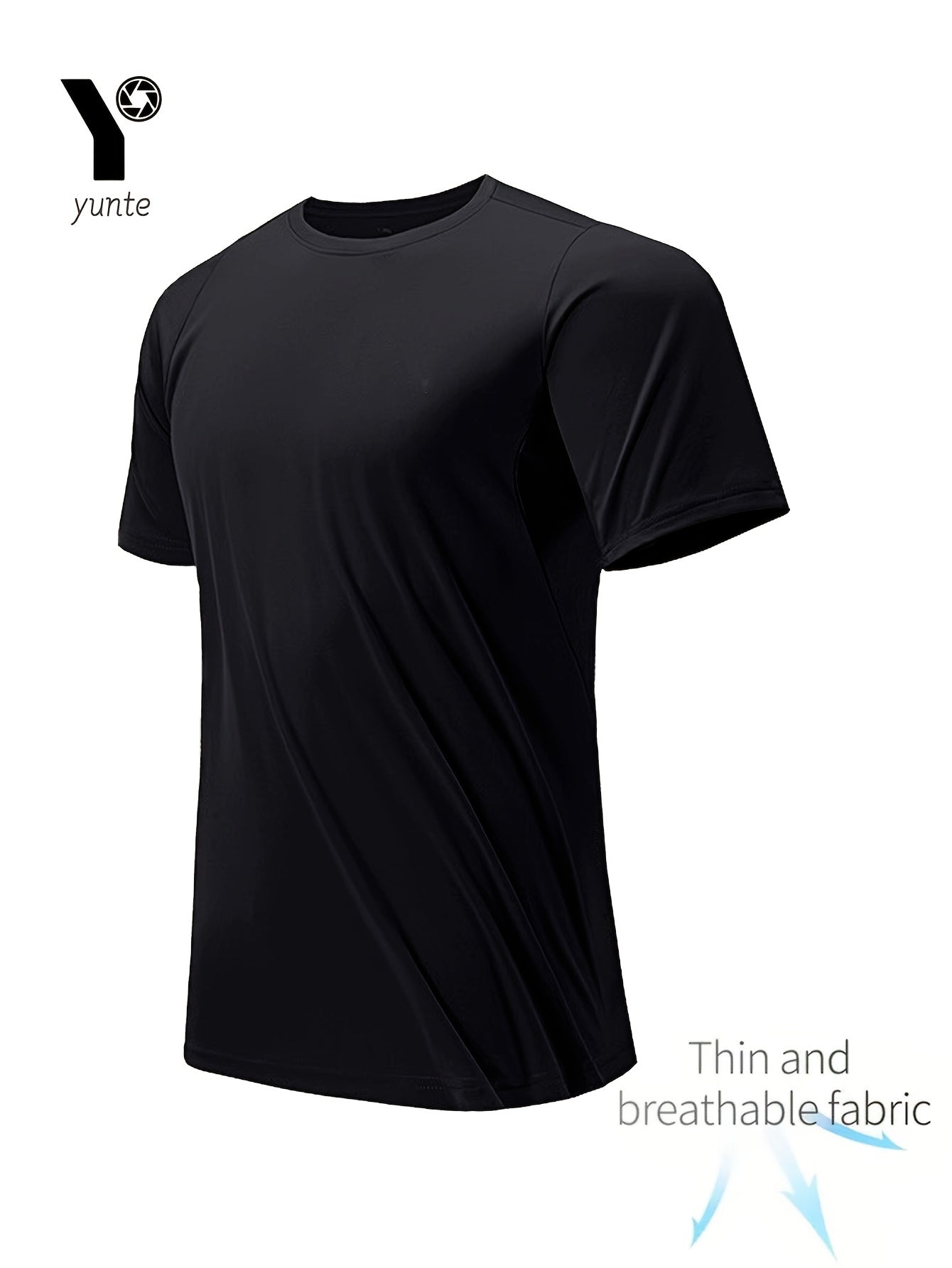 16pcs Red-Black-Army-Green-Camo-Black-White-Gray-Red-Black-White-Army-Green-Camo-Army-White-Gray Mixed Colors, Ultra-Light Men's Crew Neck T-Shirt - Quick-Drying, Breathable, Sweat-Wicking Shirt, Suitable for Fitness, Gym, an