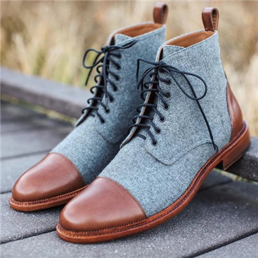 Men's Formal & Casual Slip-On Ankle Boots - PU Upper & Cushioned Insole, All-Season Dress Shoes for Weddings, Business, Parties - Sleek Minimalist Booties for Everyday & Formal Events