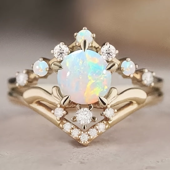 9pcs Fashionable Synthetic Synthetic Synthetic Zircon Teenager'S Engagement And Wedding Set Rings, Various Styles, Styles, Internet Celebrities, Goddesses, Girls, Perfect Wear, Noble Gifts, Etc, For Teenager, For Teenager