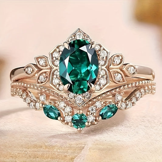 9pcs Fashionable Synthetic Synthetic Synthetic Zircon Teenager'S Engagement And Wedding Set Rings, Various Styles, Styles, Internet Celebrities, Goddesses, Girls, Perfect Wear, Noble Gifts, Etc, For Teenager, For Teenager