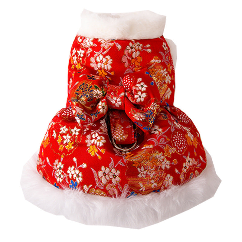 3D Butterfly Design Dog Apparel for Autumn And Winter, New Year'S Pet Clothing for Bi Xiong Puppies from Taiwan