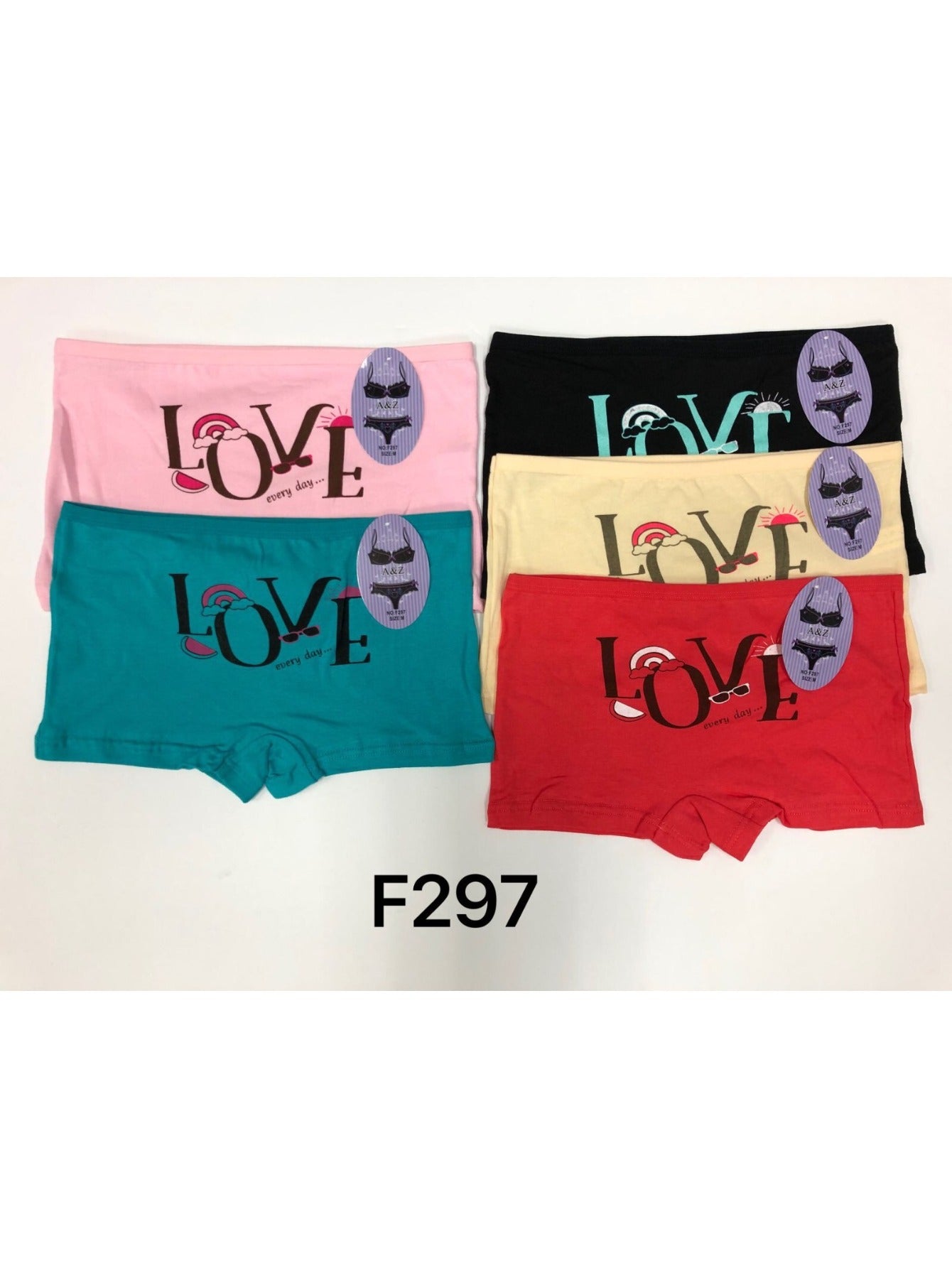 Random 5 Womens Boyshorts Panties Briefs 95% Cotton, 5% Spandex Hipster Bikini Underwear