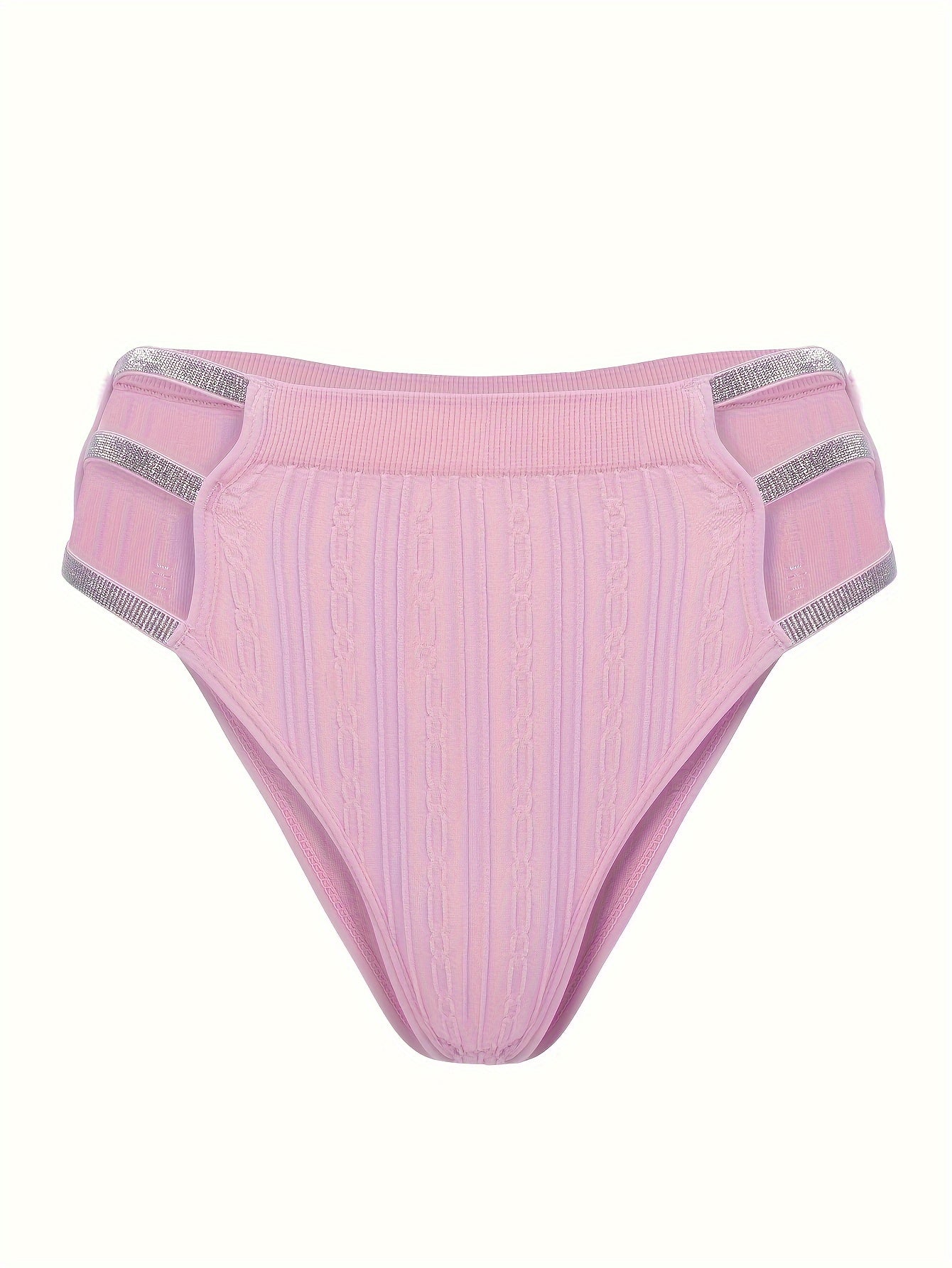 15pcs Hollow Out Briefs, Shiny Glitter Linked Underwear Pack, Threaded Fabric Breathable Soft Panties Set, Women's Underwear & Lingerie, Breathable Panties, Comfortable Lingerie, Hollow Out Design, Stylish Underwear, Lightwei