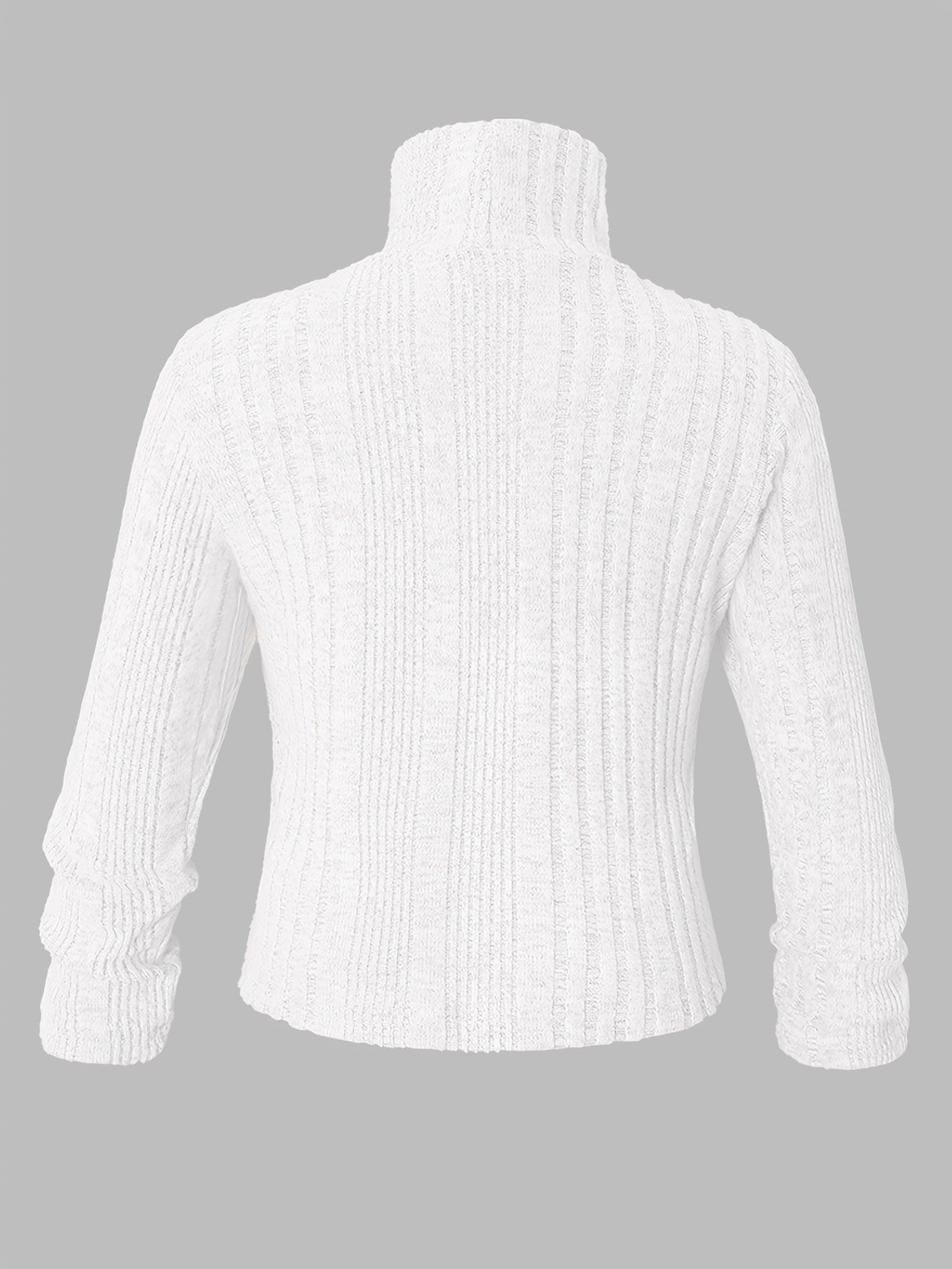Girls' Autumn/Winter Basic Versatile High-Neck Long-Sleeve Knit Sweater Three-Piece Set, Cold Weather Outfit, Autumn Clothing Set, Highneck Knitwear, Soft Knit Fabric, Comfortable Texture, Winter Knitwear, Girls' Sweater Set