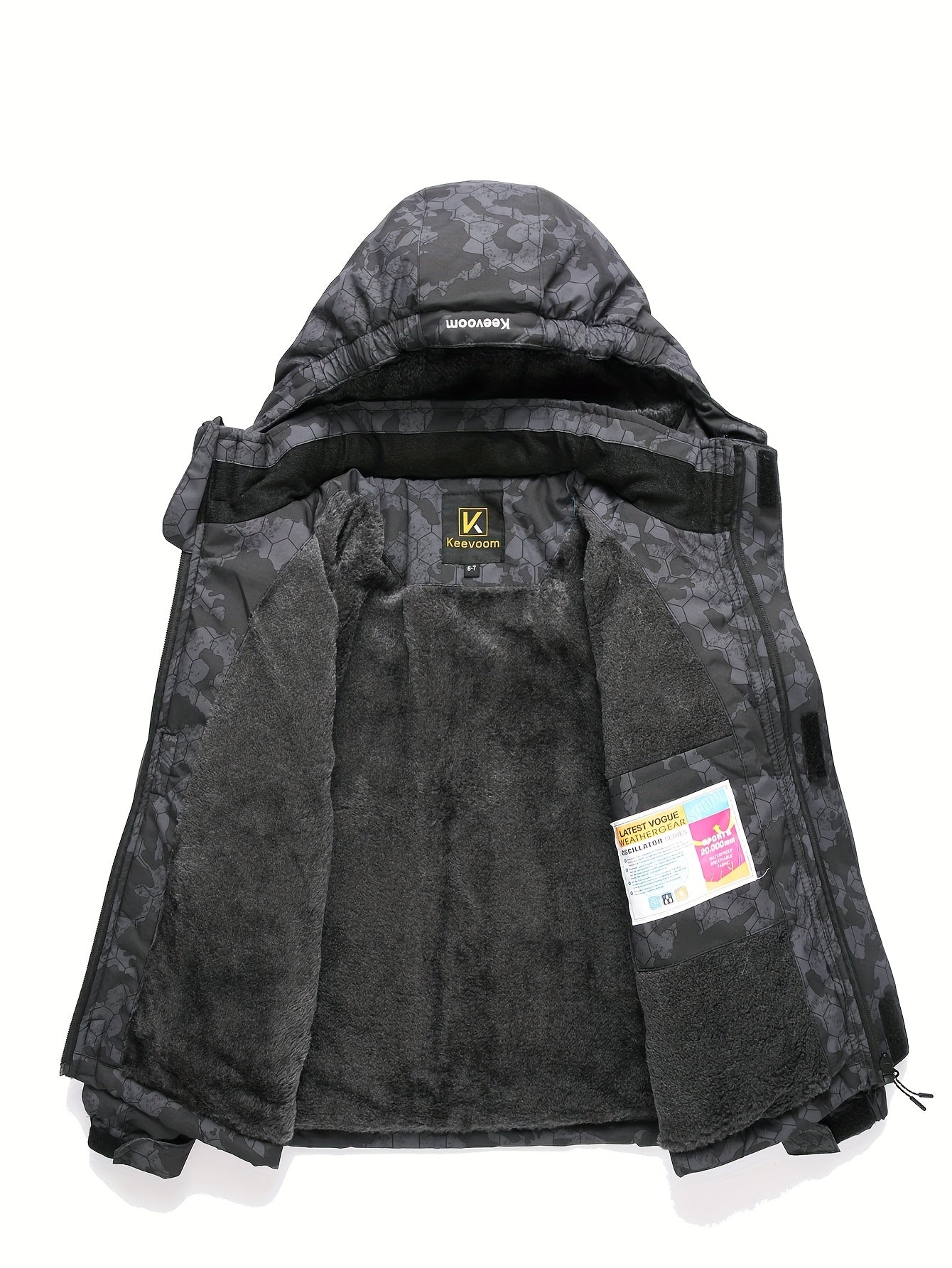 Keevoom Boys' Windproof High Quality Ski Jacket & Snowboard Coat - Warm Winter Jacket with Hood, Pockets, H-Fit for Skiing, Snowboarding, Outdoor Activities - Kids' Cold Weather Gear for, Snow Play ( &)