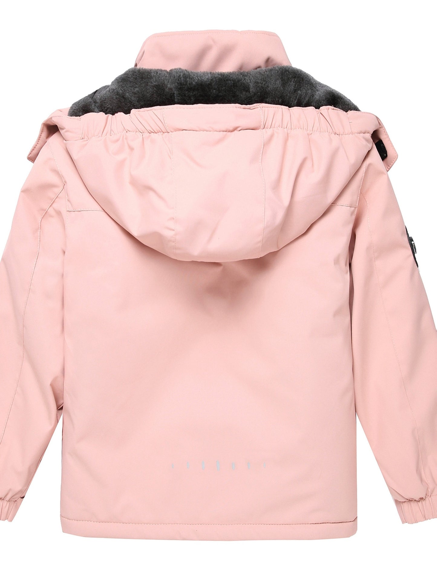 2025 New Girls' Outdoor Fleece Hooded Fall/Winter Jacket Warm, Windproof, And Waterproof Jacket With Detachable Hood Perfect Gift Choice For Labor Day, Wedding Season, Christmas, Halloween, Thanksgiving, And New Year Hallowee