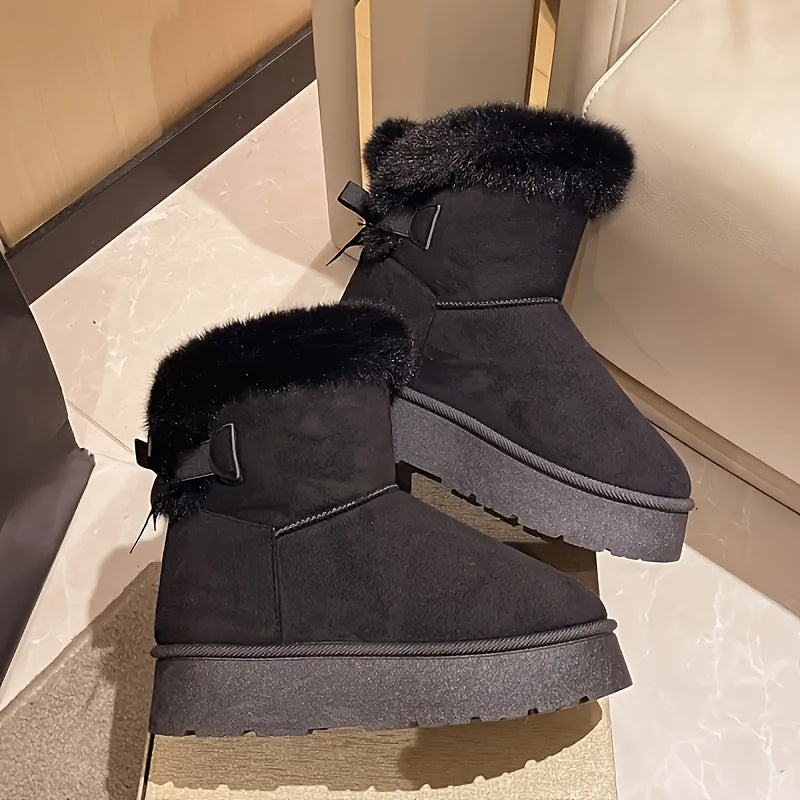 Women's Boots, Minimalist Versatile Warm Ankle Boots, Winter Snow Boots, Halloween Gifts, From Local Warehouses