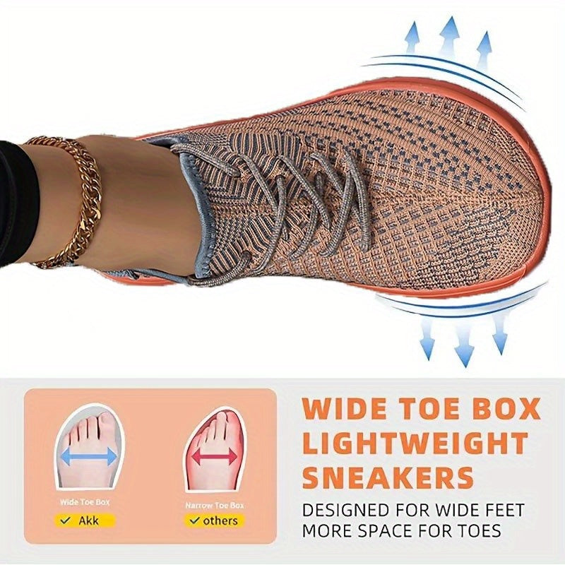 Women's Wide-Width Sneakers / Fashion Lace-Up / Casual for Wide Feet and Swollen Feet / Women Shoes Flat