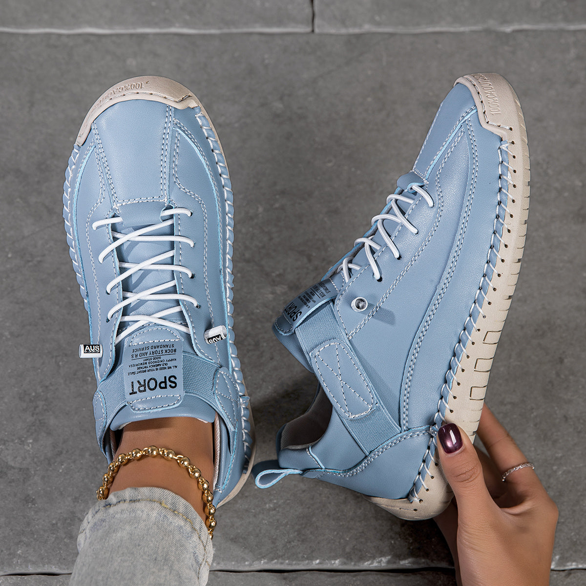 Sneakers, Hand-stitched Outdoor Hiking Shoes, Barefoot Women's Shoes, All-season Anti-slip and Wear-resistant Women's Hiking Shoes, Warm Women's Shoes for Autumn and Winter, Low-top Hiking Boots, Jungle Cross-country Women's