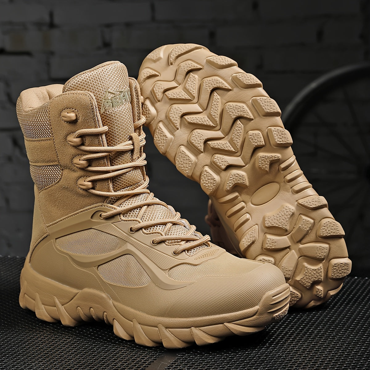 [Breathable Hiking Boots] Men's Outdoor High-Top Breathable Hiking Boots, Lightweight Trekking Shoes, Hiking Boots