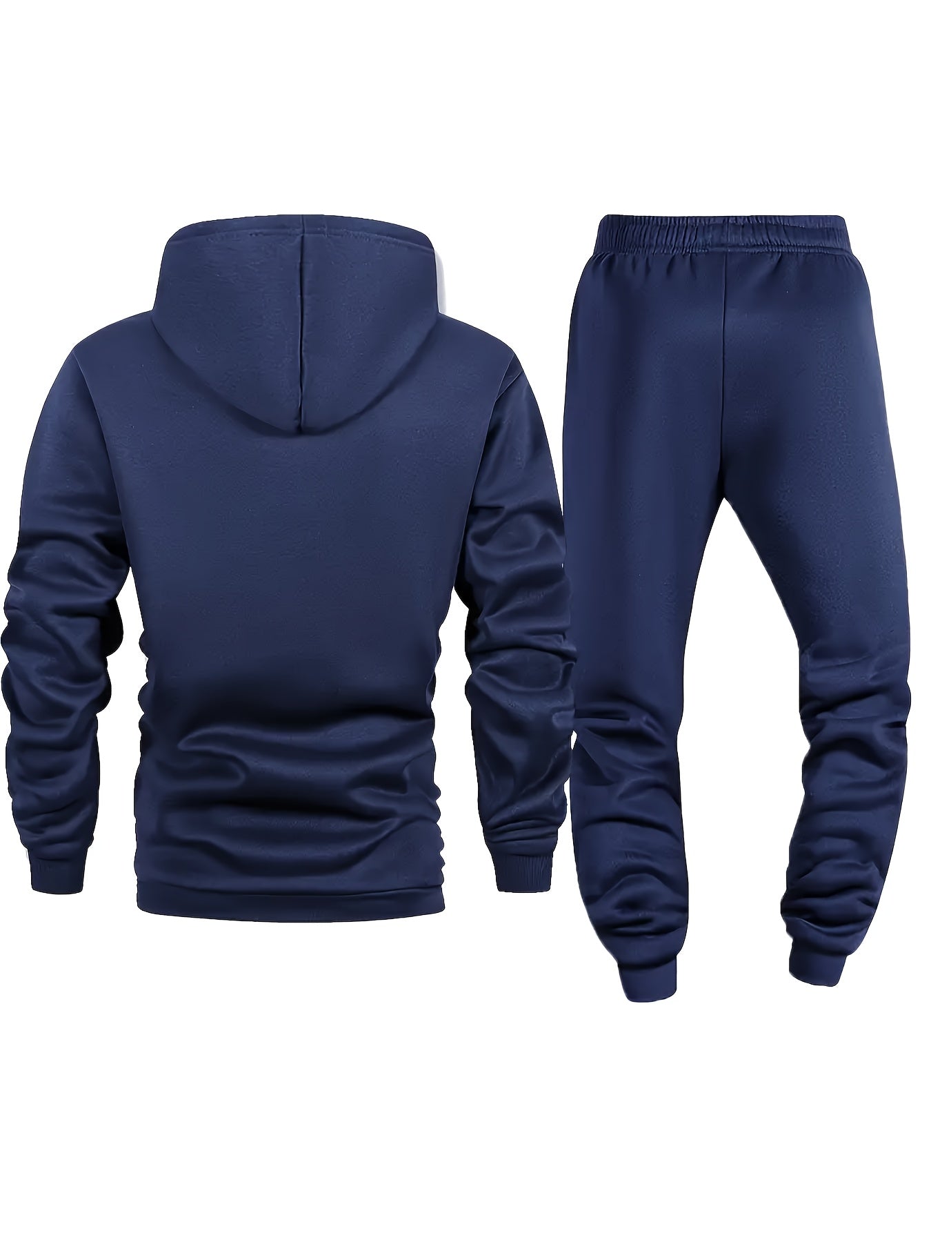 6pcs Men's Winter Warm Sportswear Set with City Print Hooded Jacket & Pants - Soft Gym Suit for Jogging, Training, Yoga | Machine Washable Outdoor Athletic Wear | Pocket Design (No Belt Needed) | Spring/Fall/Cold-Weather Clot