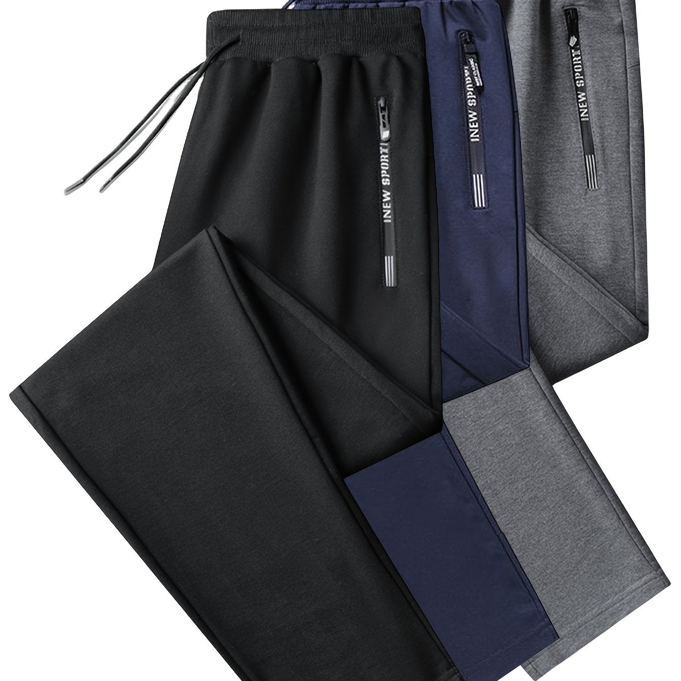3pcs Women's Autumn/Winter Athletic Pants • Casual Joggers with Elastic Waist • Fashionable Breathable Straight-Leg Home Pants