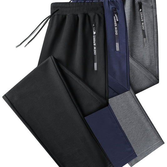 3pcs Women's Autumn/Winter Athletic Pants • Casual Joggers with Elastic Waist • Fashionable Breathable Straight-Leg Home Pants
