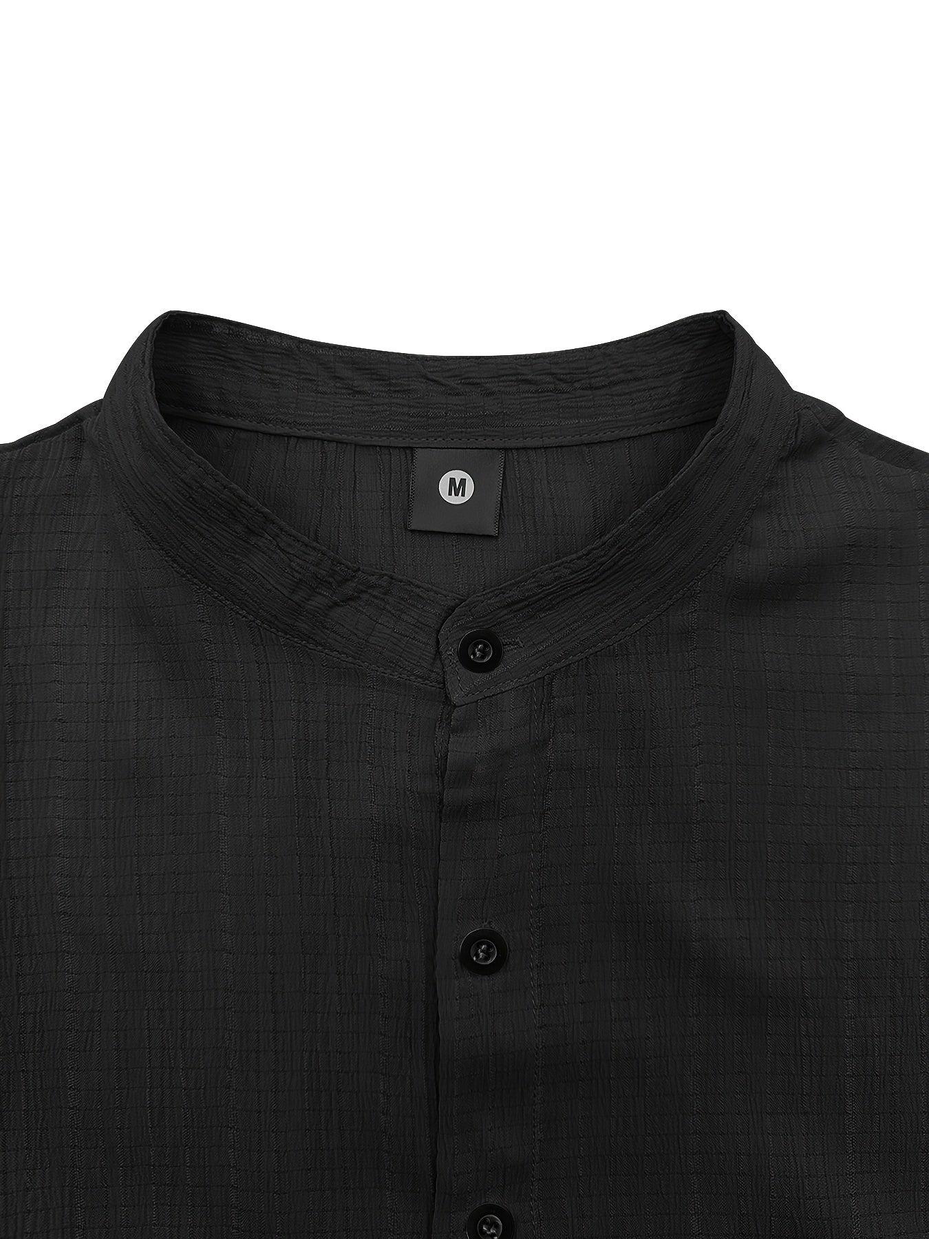 3pcs Set Men's Summer Short Sleeve Shirts • Lightweight Breathable Solid Color Button Casual Shirts with Stand Collar • Ideal for Beach Vacations, Pool Parties, and Daily Wear