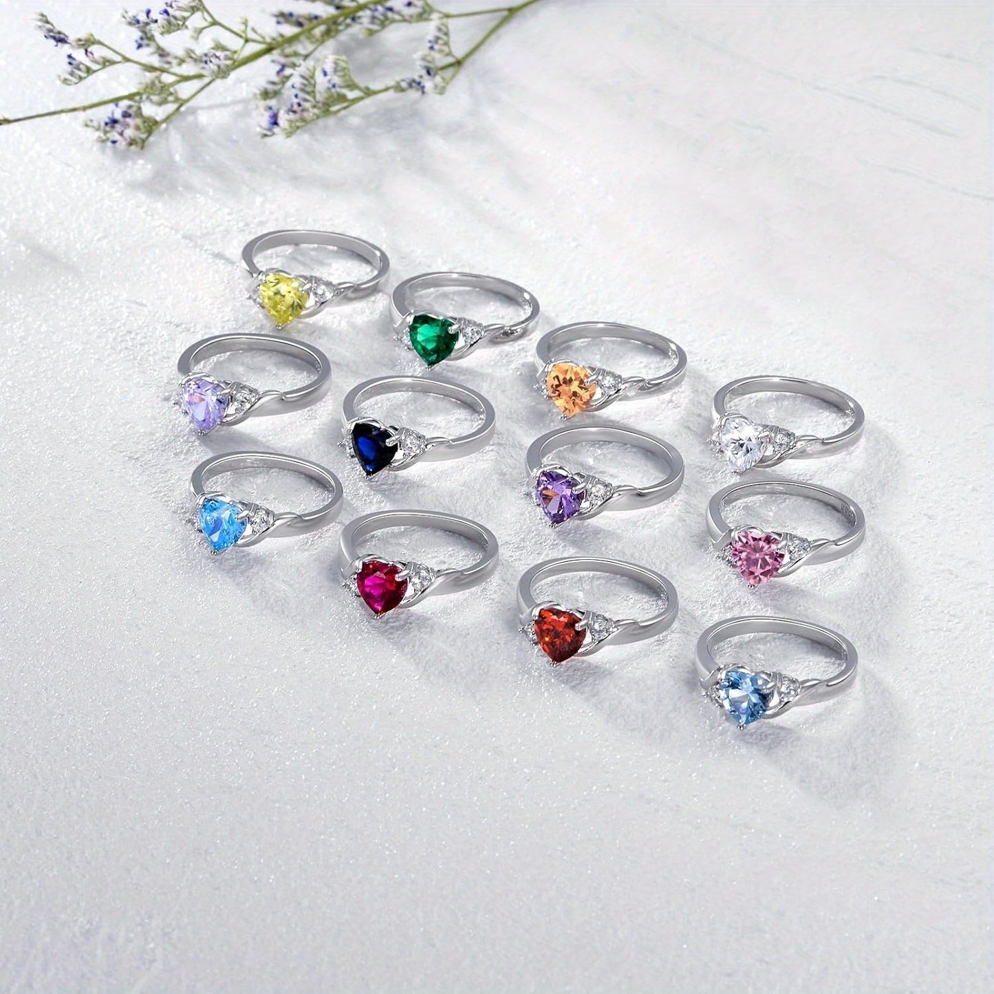 1pc July Birthstone Ring for Women - 925 Sterling Silver with Red Heart & Cubic Zirconia Accents, Elegant Classic Design, Perfect for Birthdays, Mother'S Day, Anniversaries, and Casual Attire, Anniversary Jewelry, Sophisticat